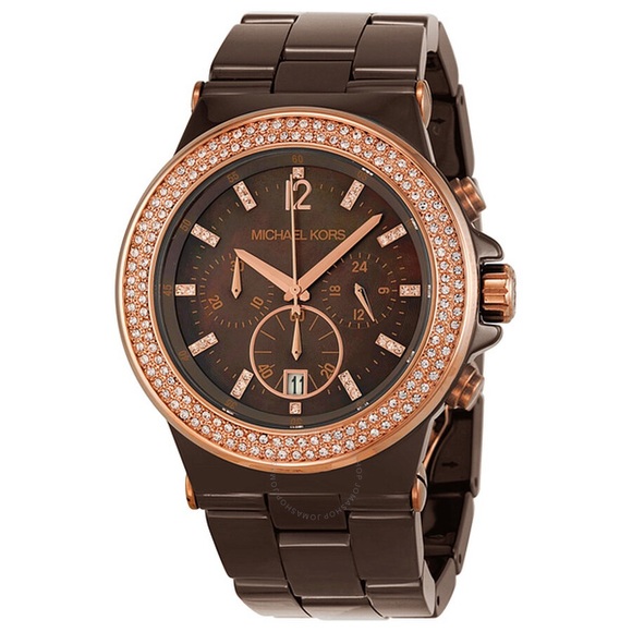 MICHAEL KORS CERAMIC MK5518 BROWN WATCH main image 0